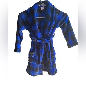 Boys Blue/Black Soft Robe Wonder Nation. Size XS (4-5)